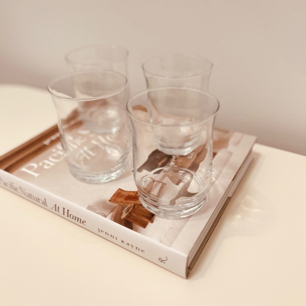 SET OF 4 GORGEOUS HAND BLOWN‎ COCKTAIL/DRINKING GLASSES - EUC SCOTCH WATER ETC - Picture 4 of 7